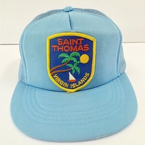 Vintage Saint Thomas Virgin Islands Snapback Trucker Mesh Hat Vacation Vibes